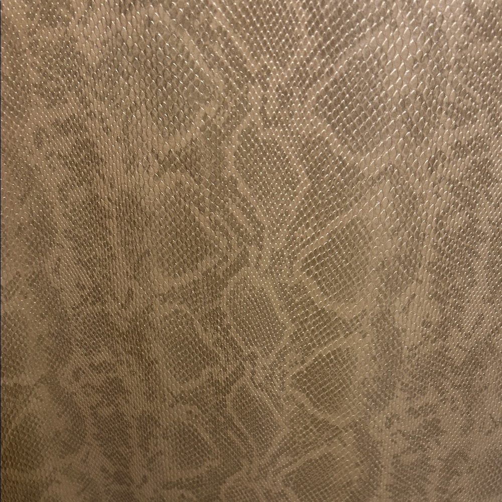 St. John Collection Metallic Taupe Snake-Print V-Neck Blouse - Picture 3 of 3